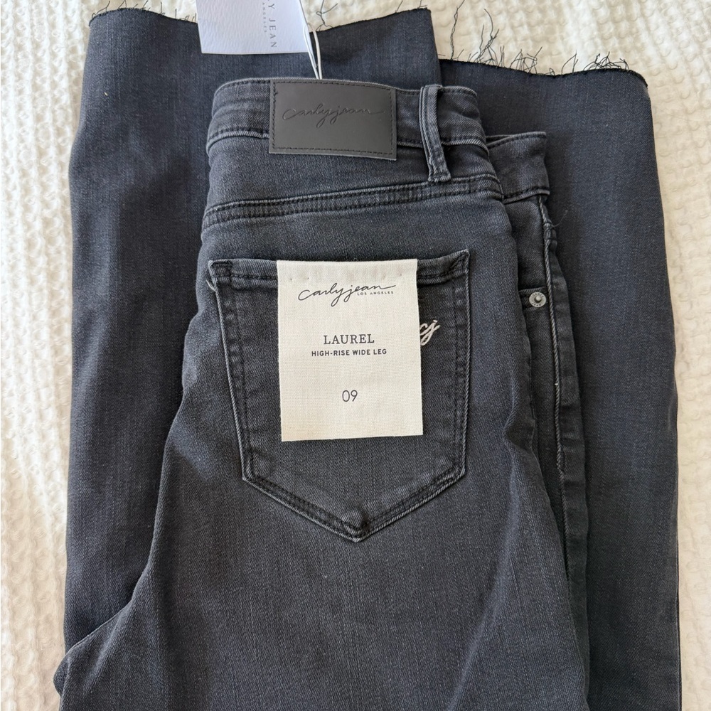 Carly Jean Los Angeles High Rise Jeans - Dark Gray